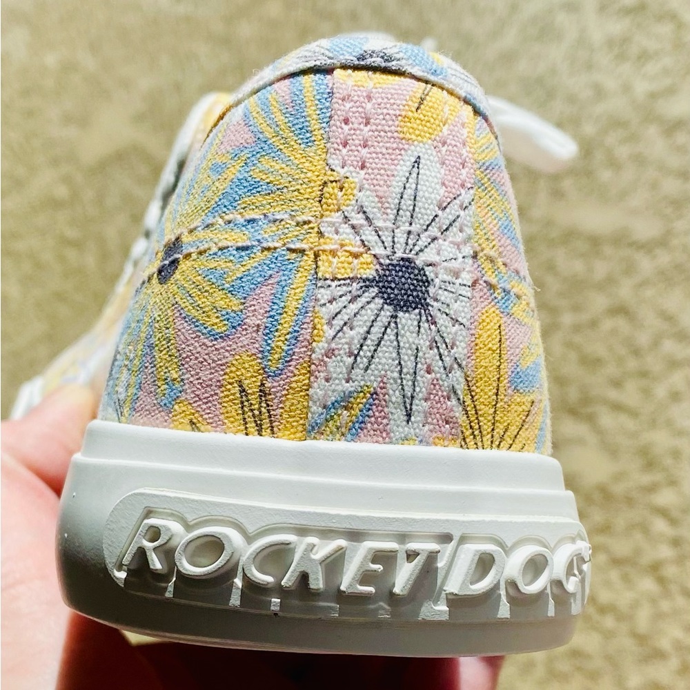 NEW ROCKET DOG Sneaker Jumpin Beverly Women Size 10M Pink Yellow Floral - Picture 6 of 11